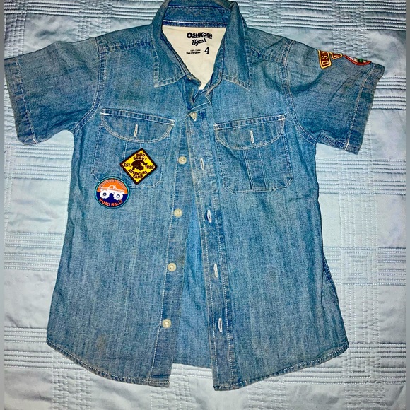 Kids Osh Kosh short sleeve denim shirt - Picture 1 of 4
